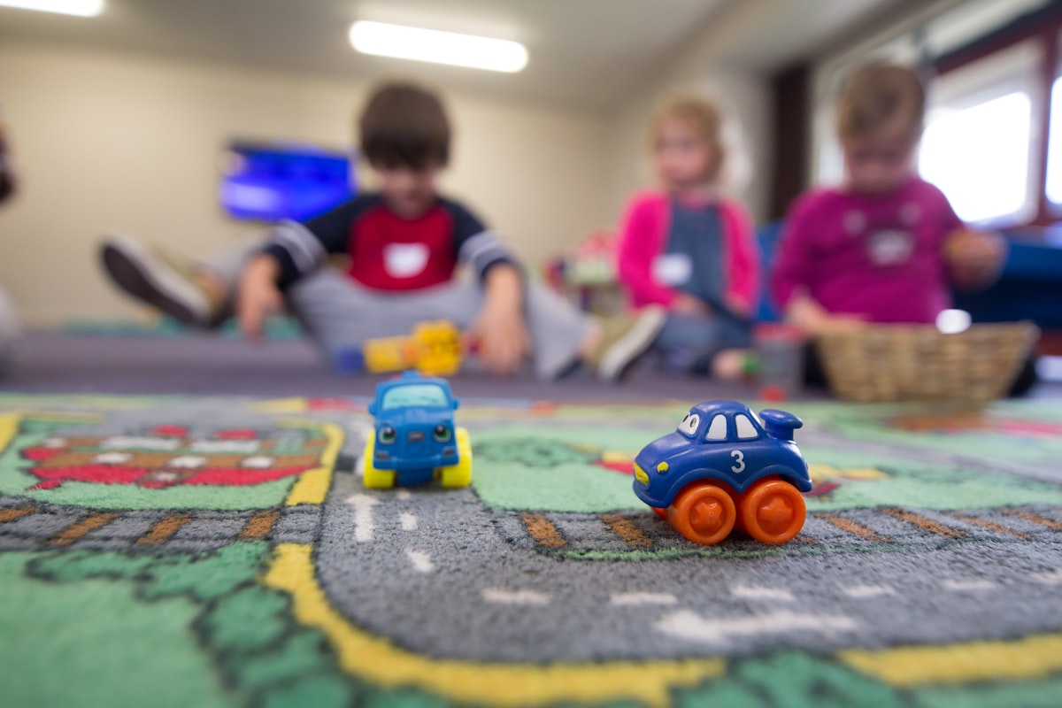 Children playing together at a daycare center